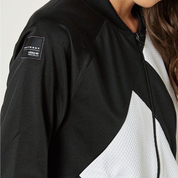 Adidas Equipment ADV 91-17 Bomber | Black White Asymmetrical Stripes | Size S - Picture 2 of 4
